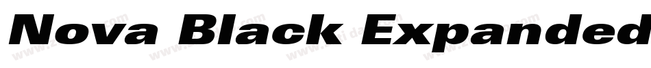Nova Black Expanded SSi Extra Bold Expanded Italic字体转换